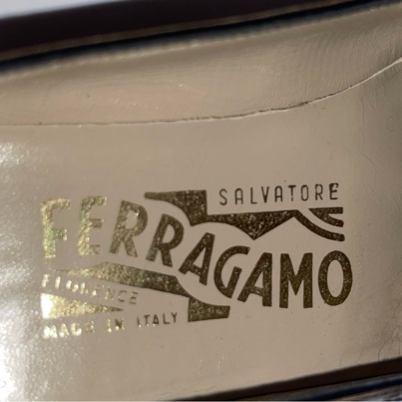 Salvatore Ferragamo Brown Oxford Block Heels size 9.5 AAAA - Picture 6 of 8